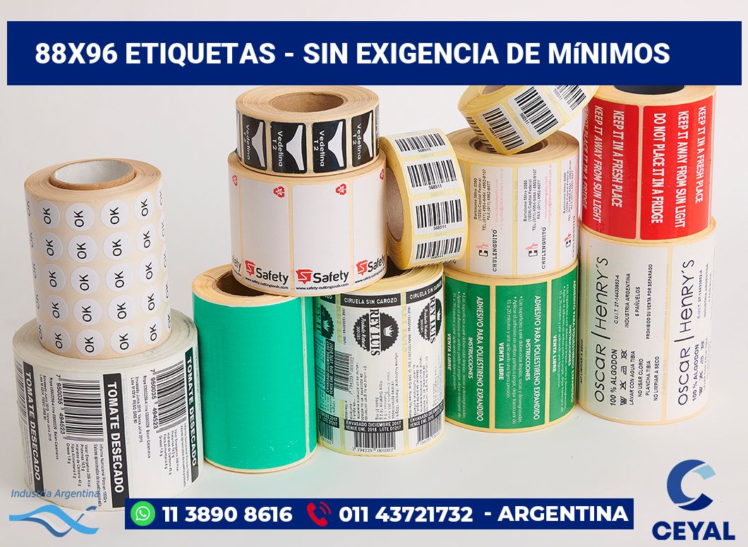 88×96 Etiquetas