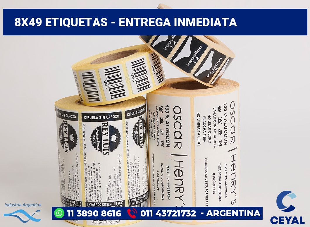 8x49 Etiquetas
