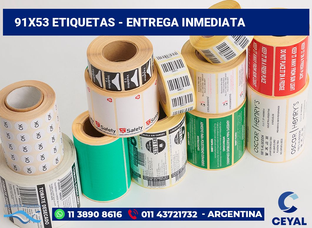 91×53 Etiquetas