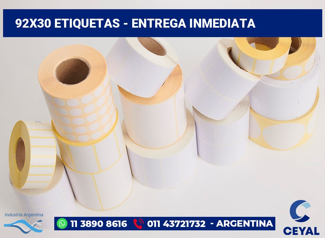 92×30 Etiquetas