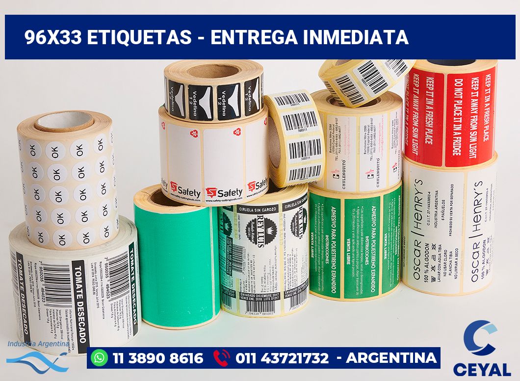 96x33 Etiquetas