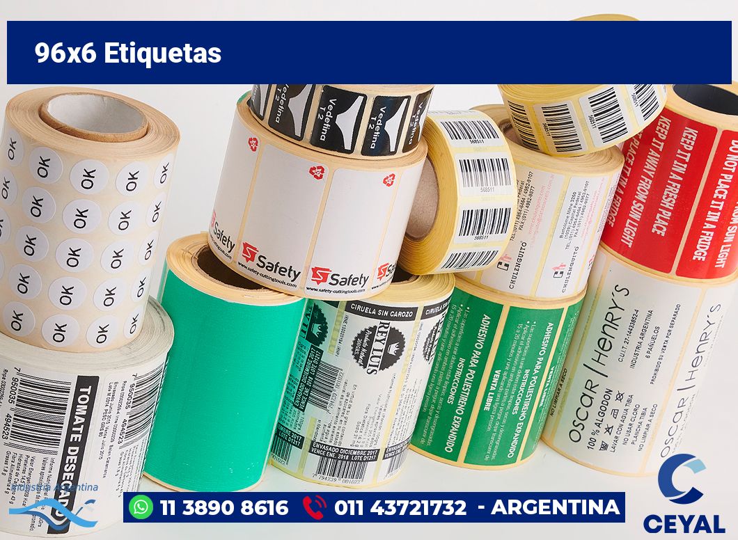 96×6 Etiquetas