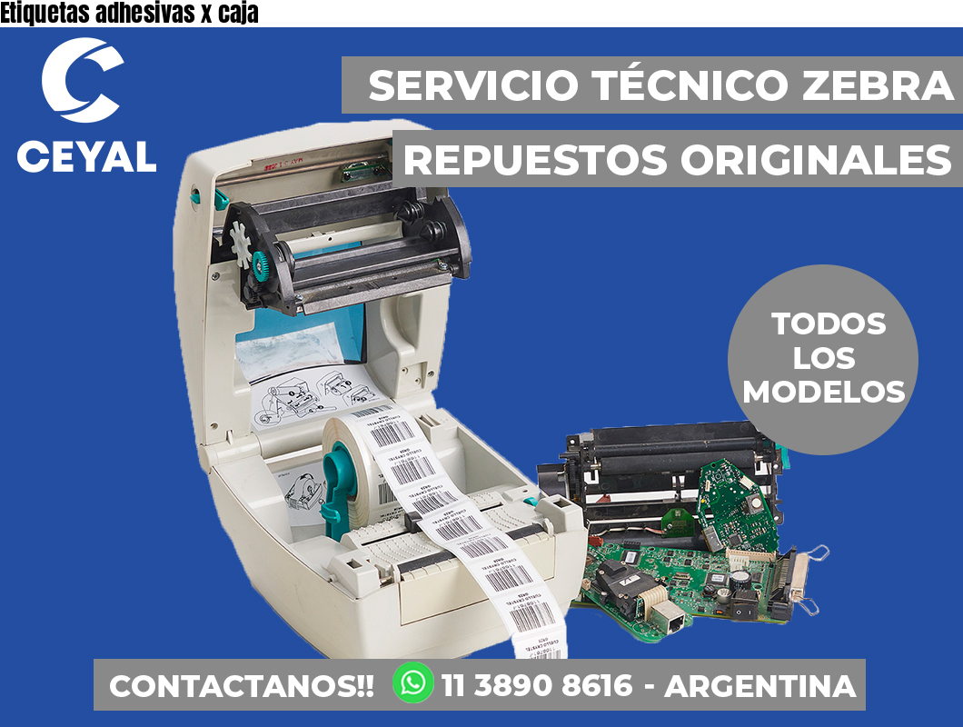 Etiquetas adhesivas x caja