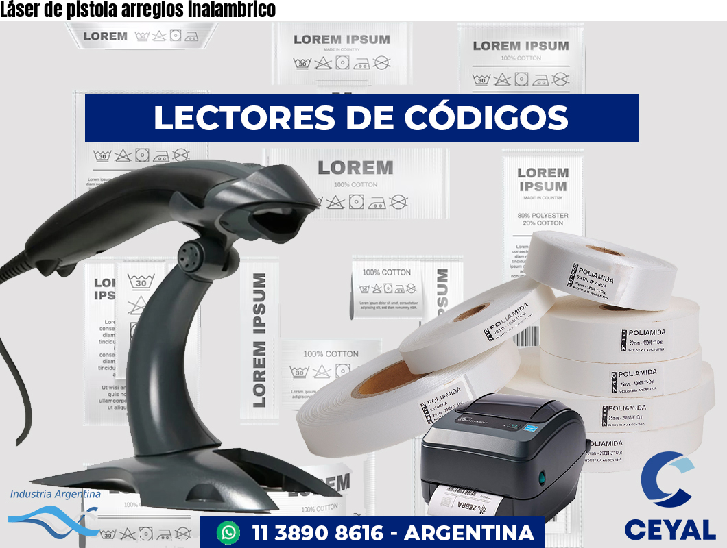 Láser de pistola arreglos inalambrico