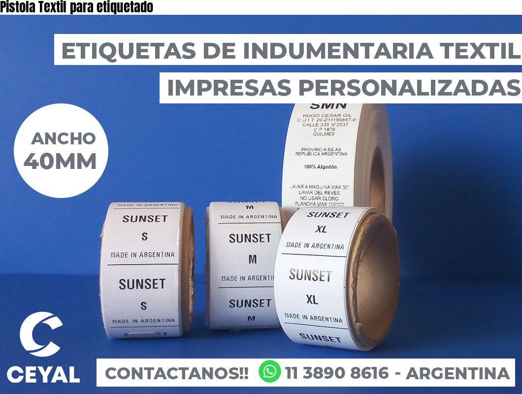 Pistola Textil para etiquetado
