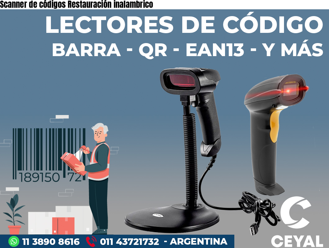 Scanner de códigos Restauración inalambrico
