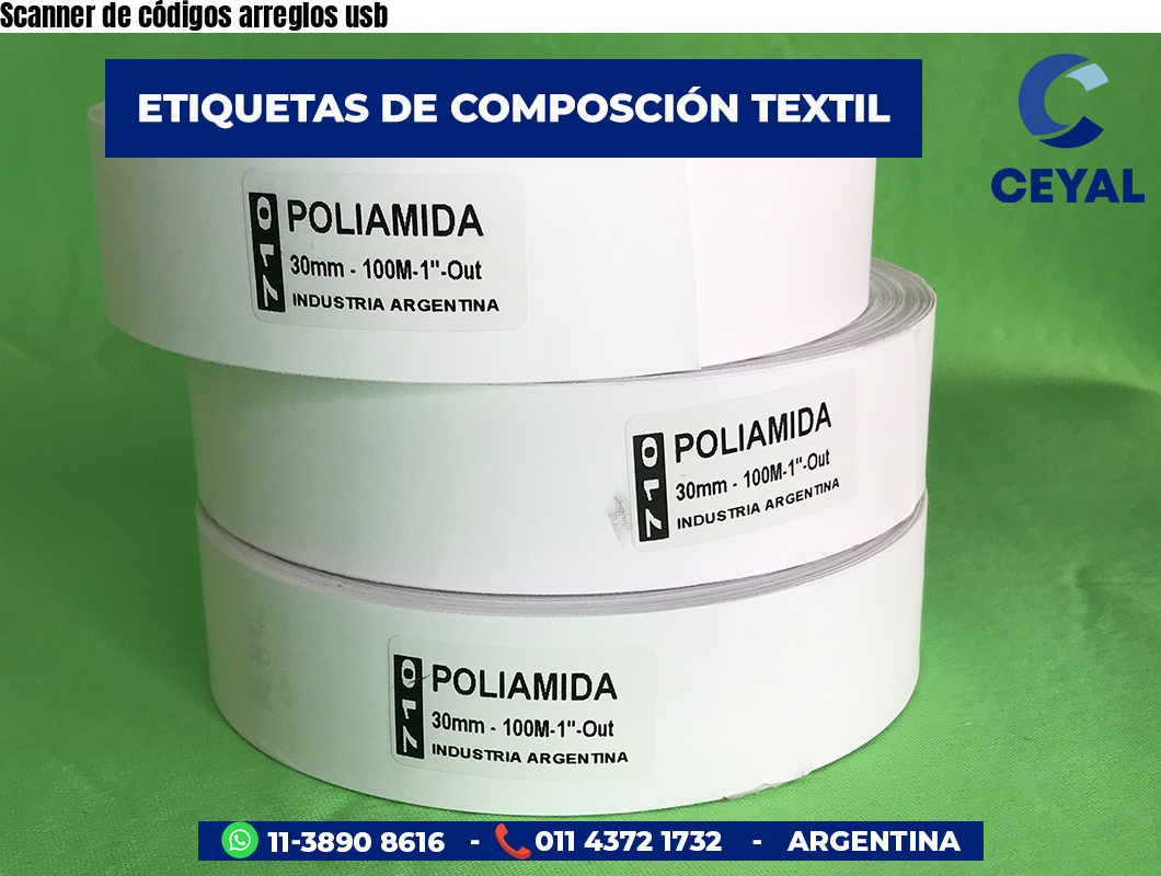 Scanner de códigos arreglos usb