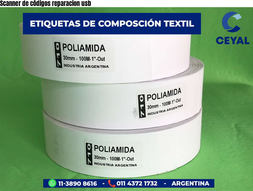 Scanner de códigos reparacion usb