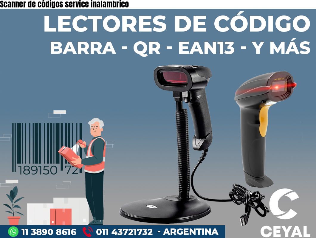Scanner de códigos service inalambrico