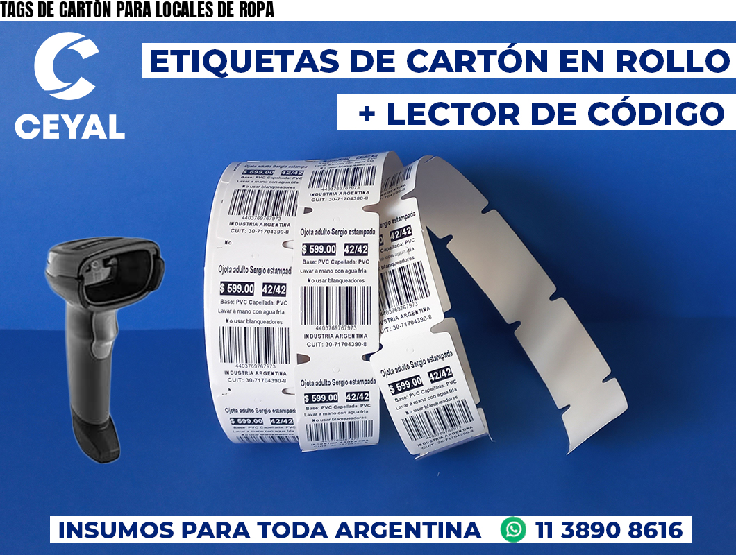 TAGS DE CARTÓN PARA LOCALES DE ROPA