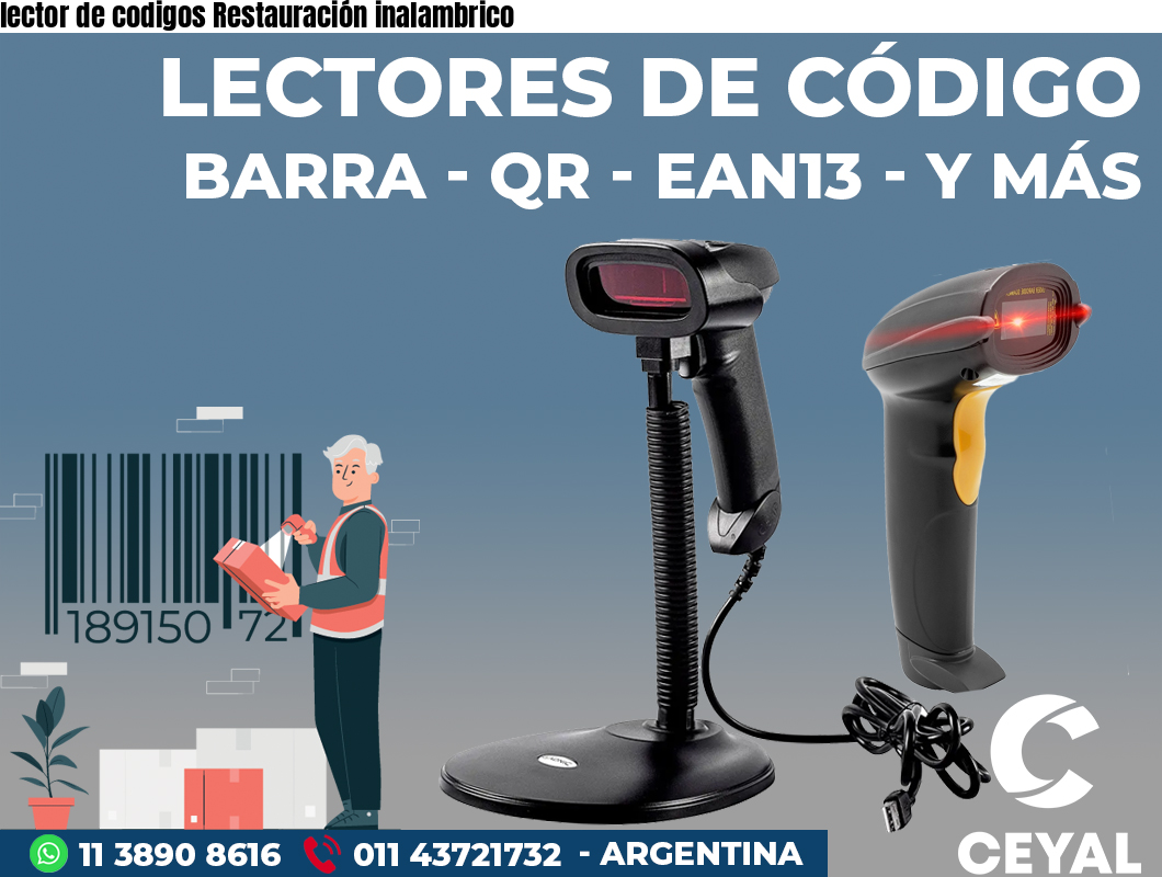 lector de codigos Restauración inalambrico