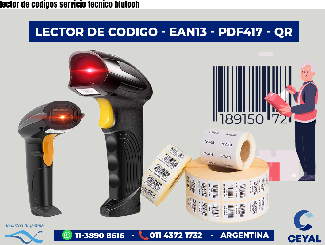 lector de codigos servicio tecnico blutooh