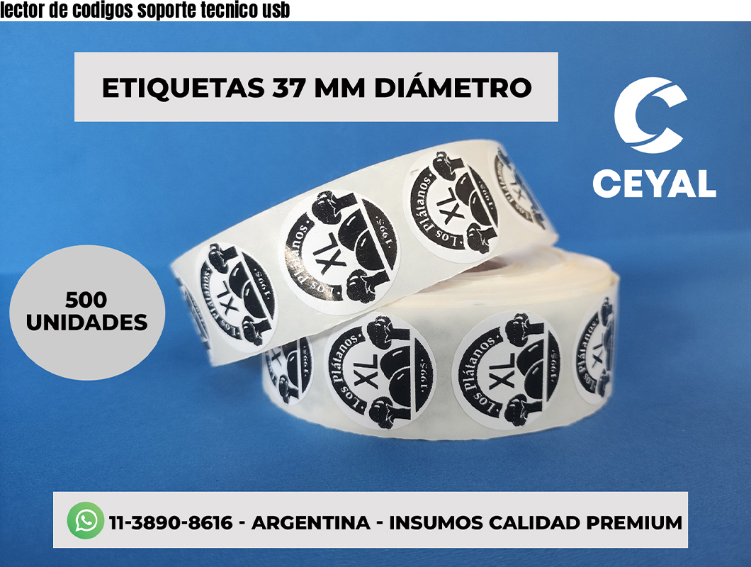 lector de codigos soporte tecnico usb
