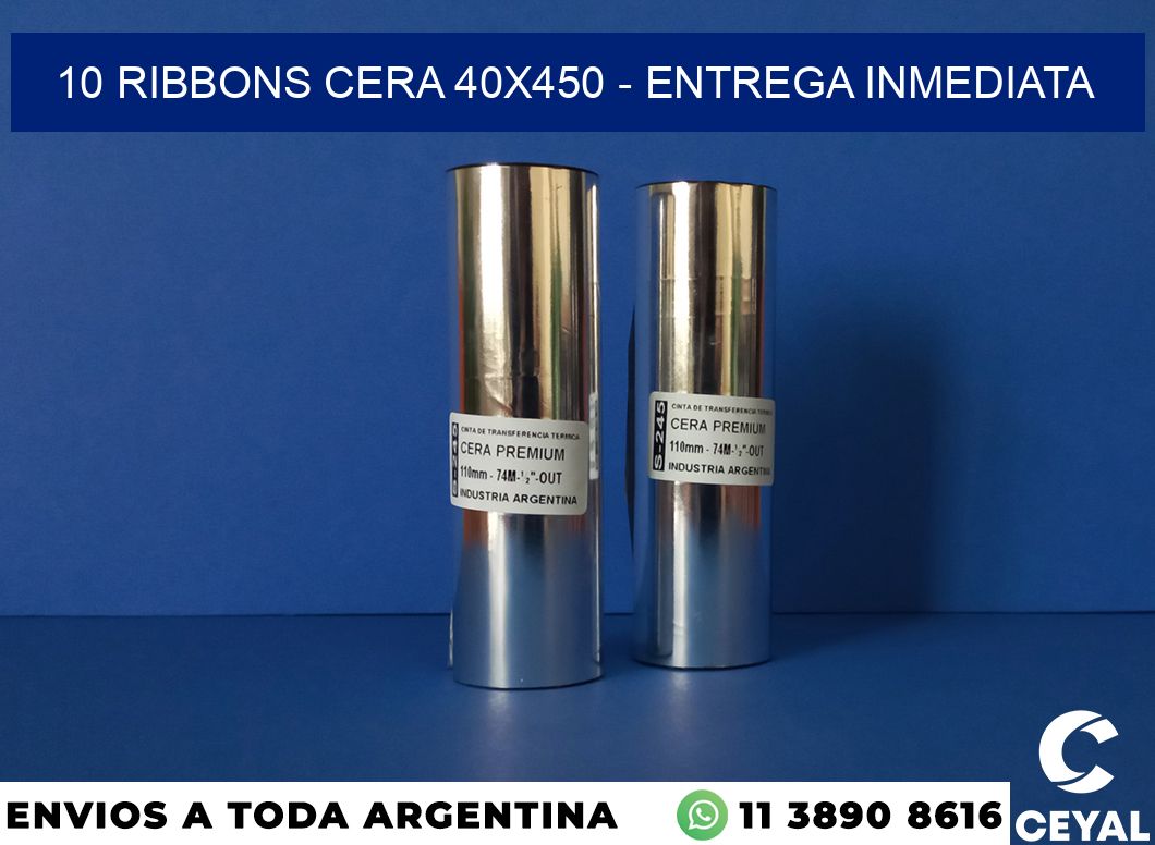 10 Ribbons cera 40×450 – Entrega inmediata