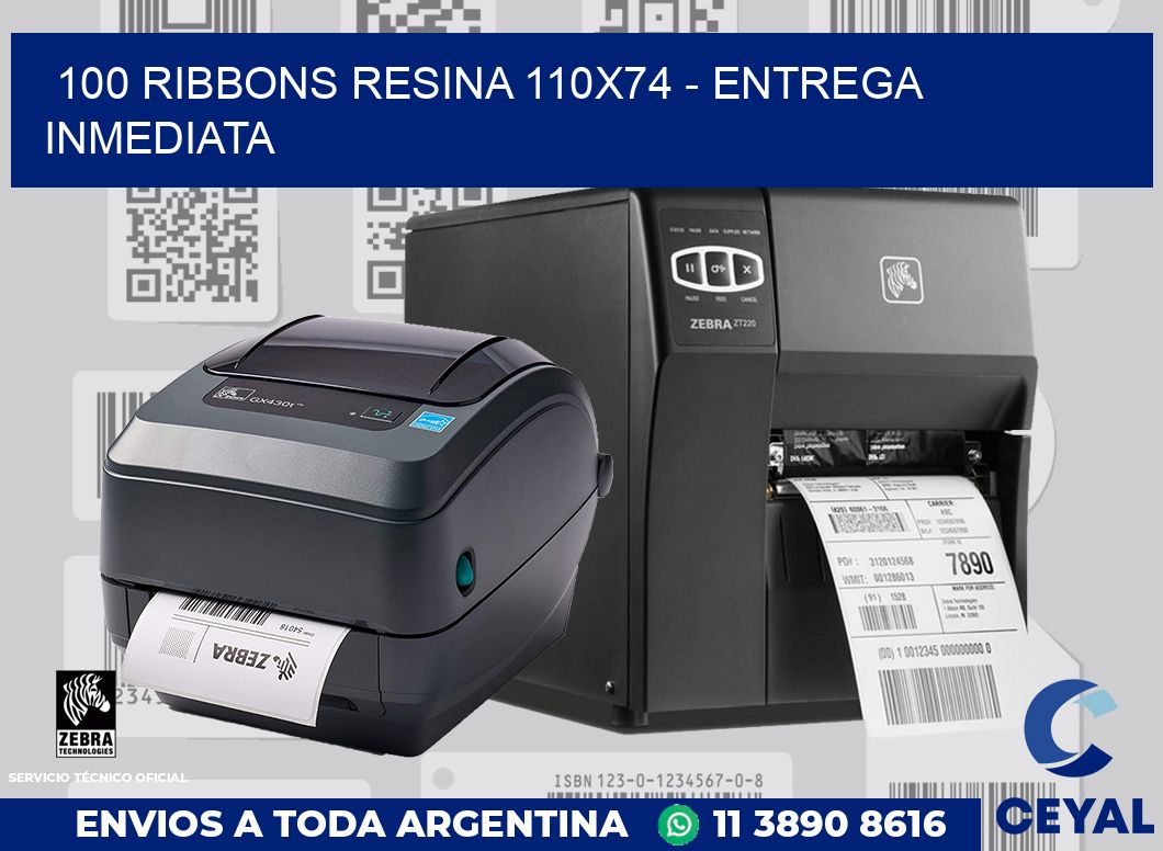 100 Ribbons resina 110x74 - Entrega inmediata