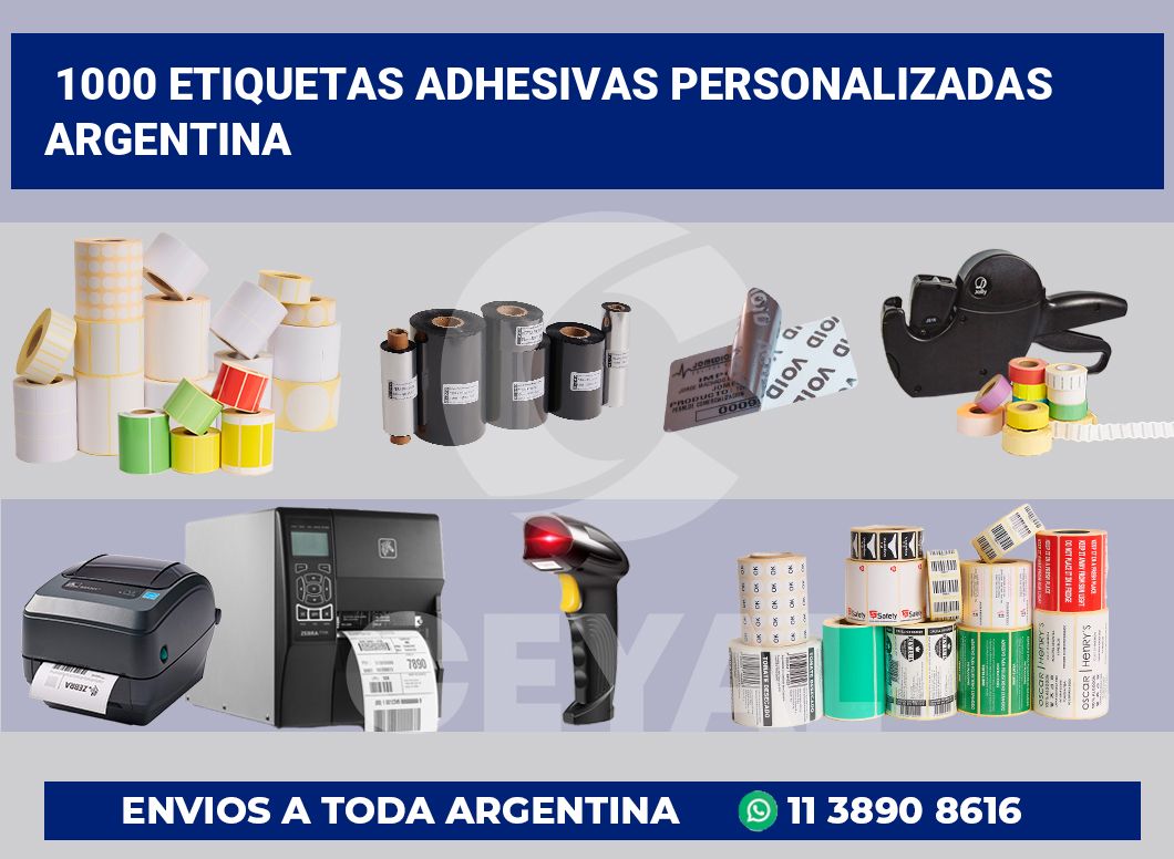 1000 Etiquetas adhesivas personalizadas argentina