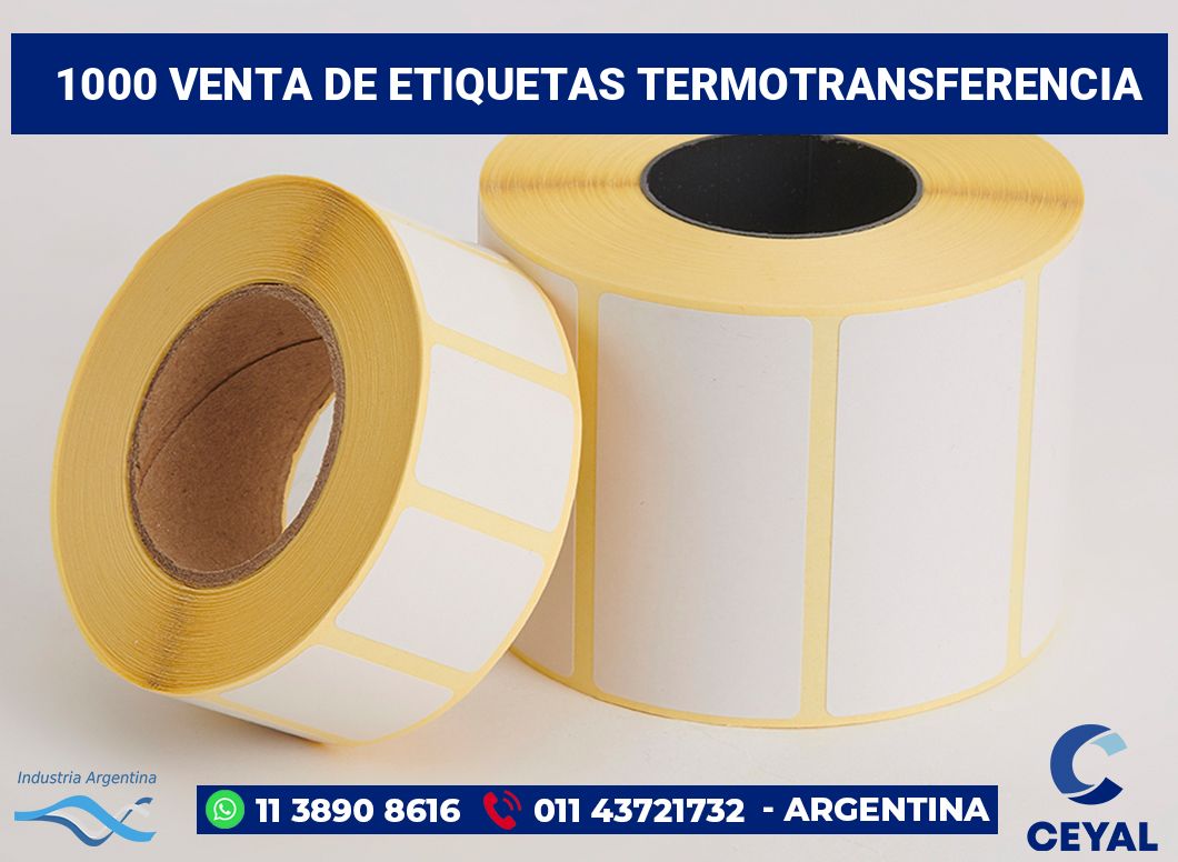 1000 Venta de etiquetas termotransferencia