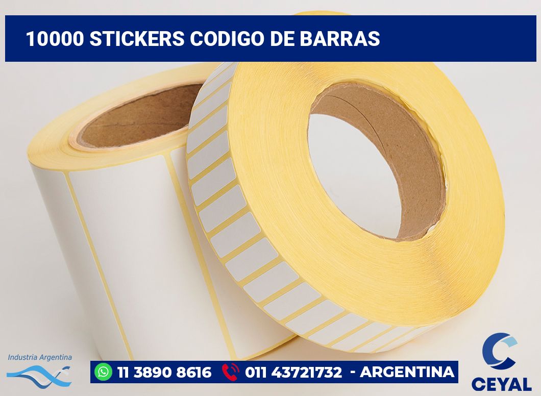 10000 Stickers codigo de barras
