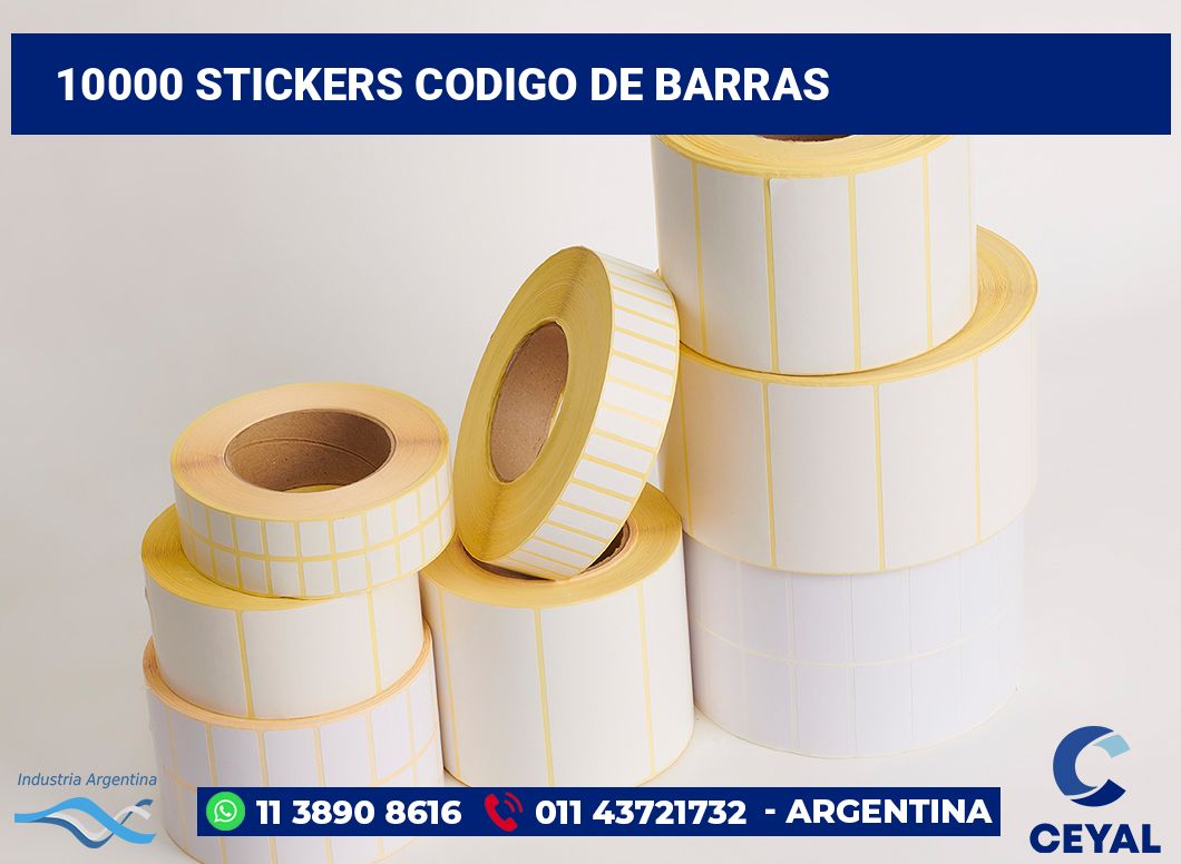 10000 Stickers codigo de barras
