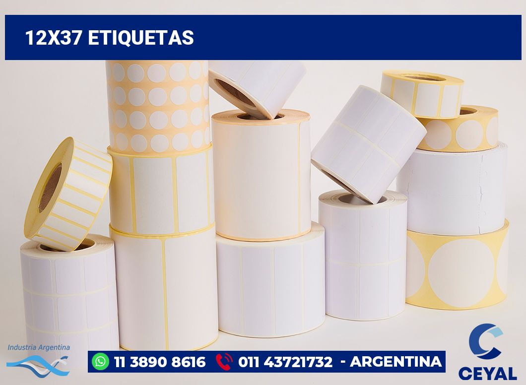 12x37 Etiquetas