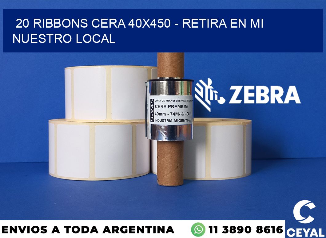 20 Ribbons cera 40x450 - retira en mi nuestro local