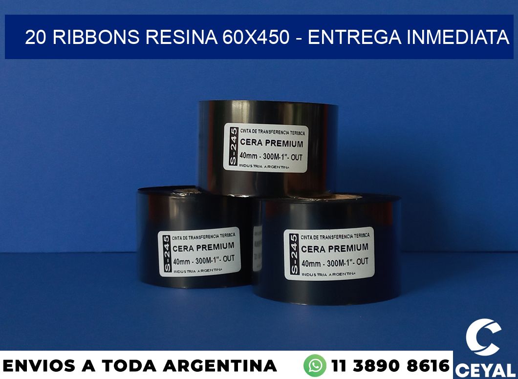 20 Ribbons resina 60×450 – Entrega inmediata