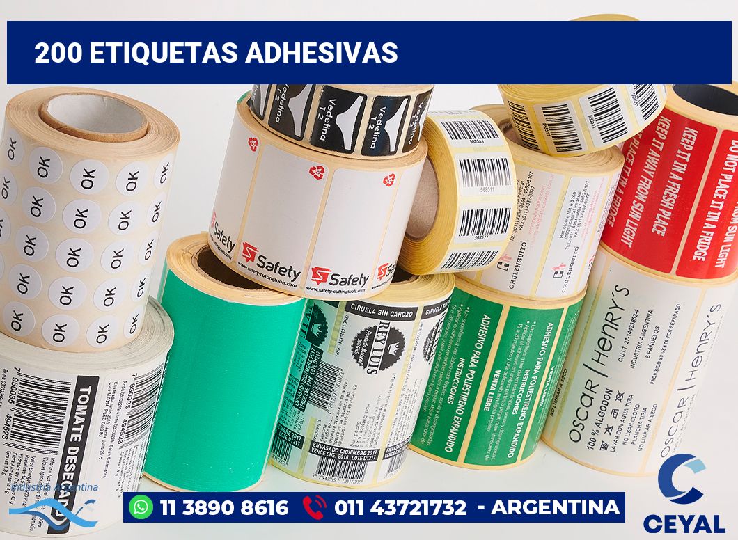 200 Etiquetas adhesivas
