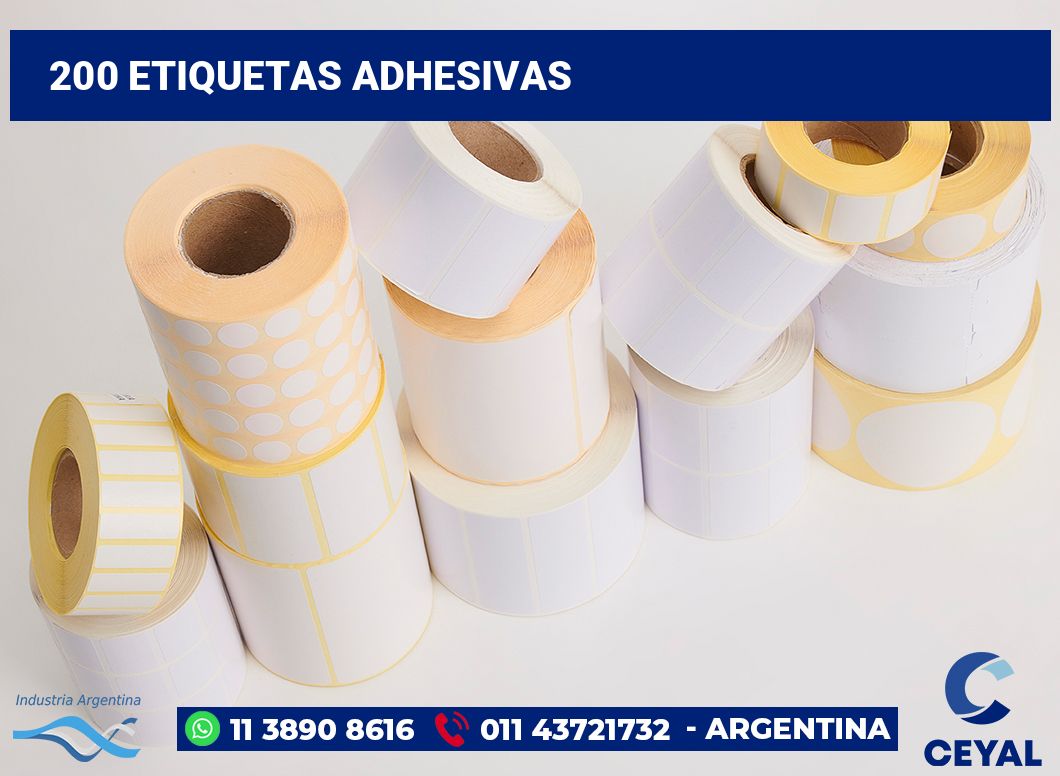200 Etiquetas adhesivas