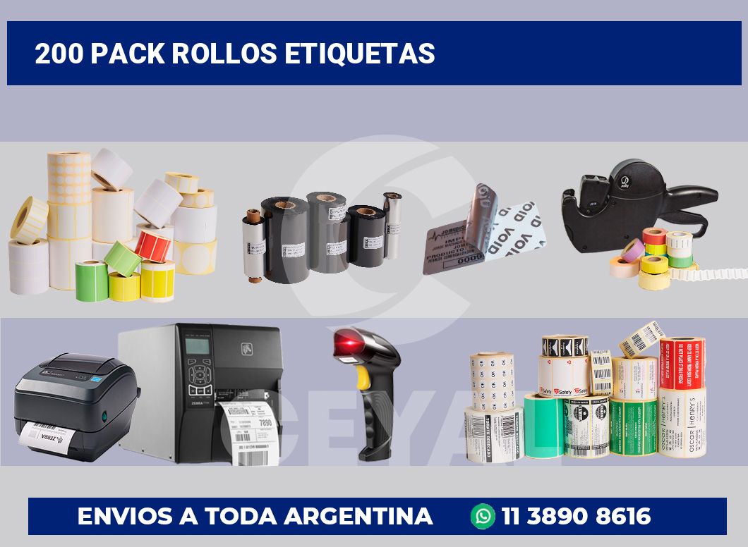 200 Pack rollos etiquetas