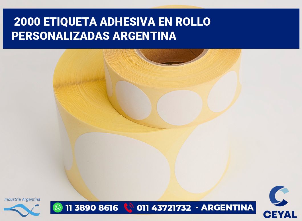 2000 Etiqueta adhesiva en rollo personalizadas argentina