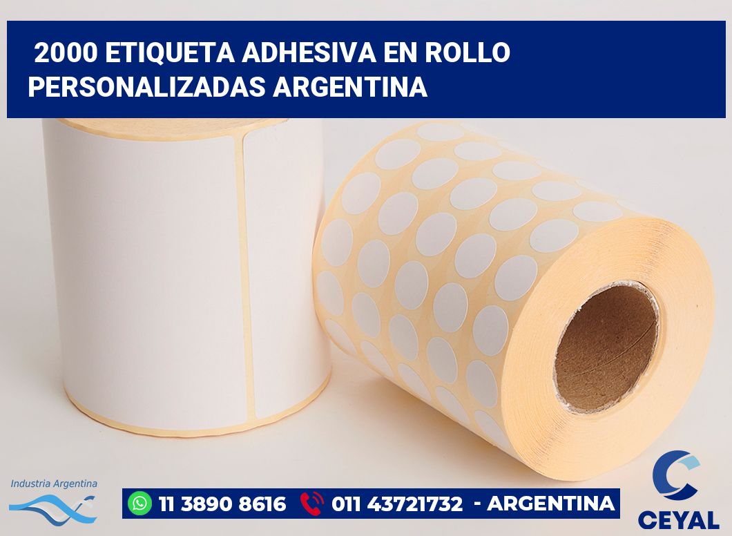 2000 Etiqueta adhesiva en rollo personalizadas argentina