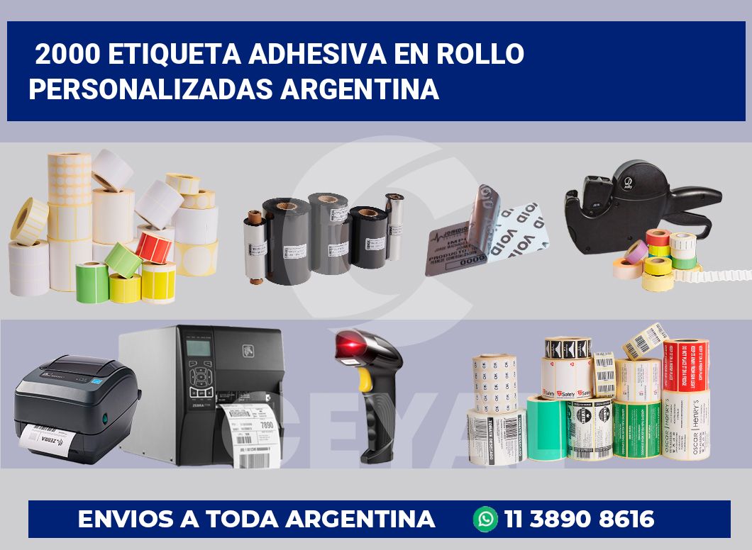 2000 Etiqueta adhesiva en rollo personalizadas argentina