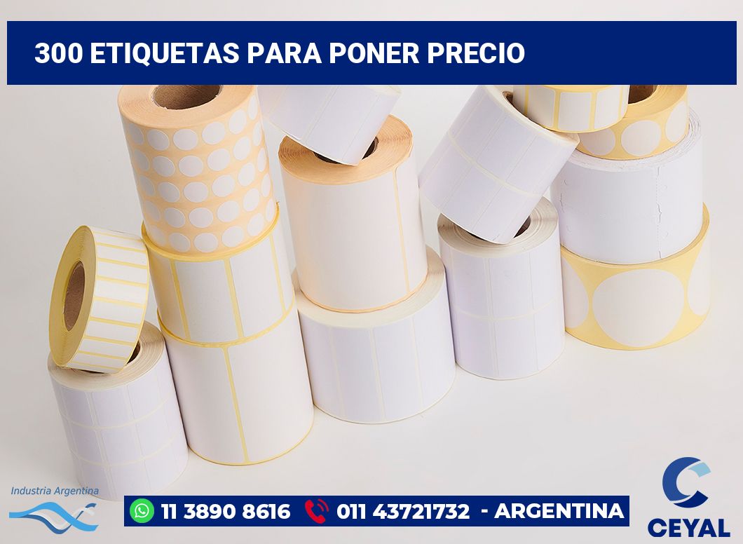 300 Etiquetas para poner precio