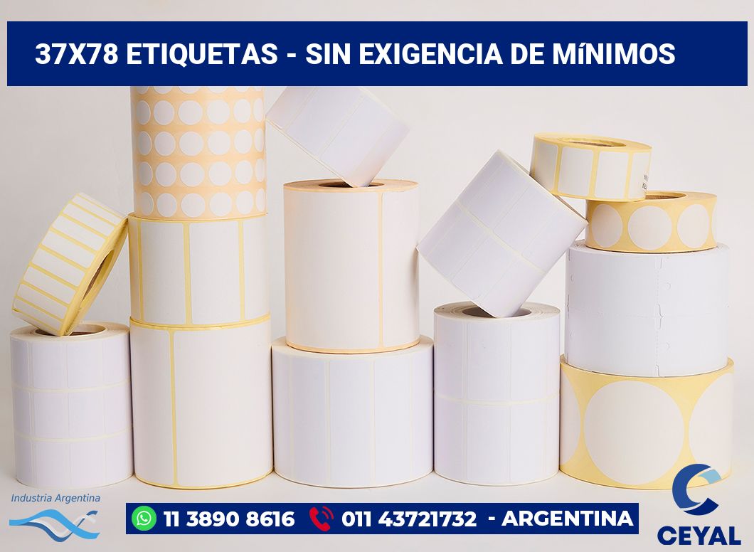 37x78 Etiquetas