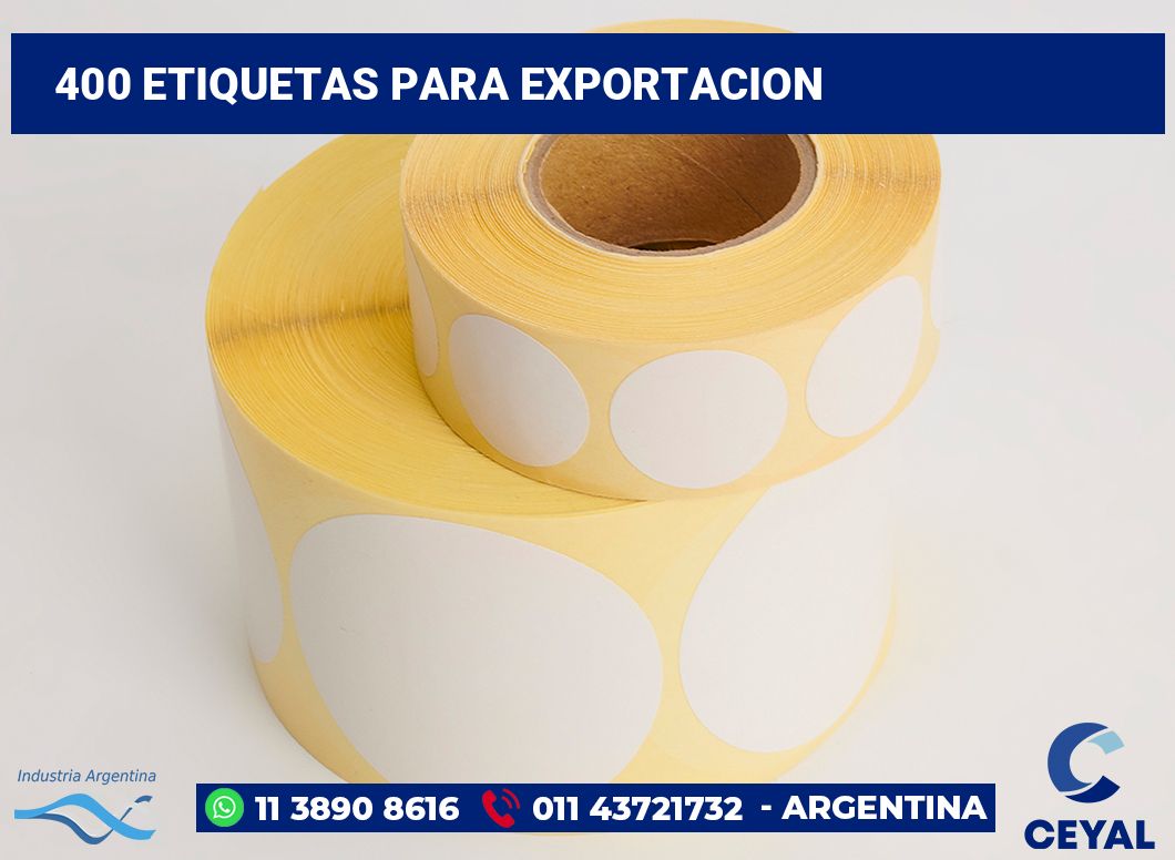 400 Etiquetas para exportacion