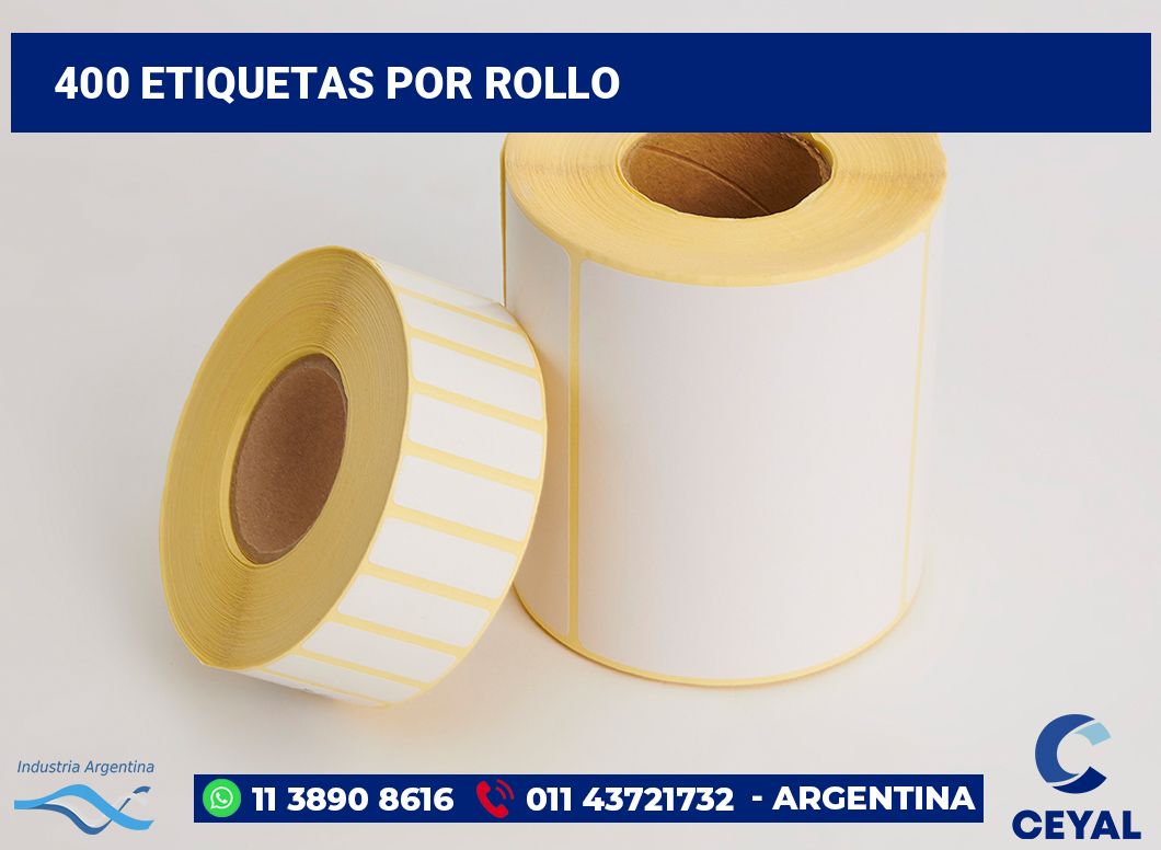 400 Etiquetas por rollo