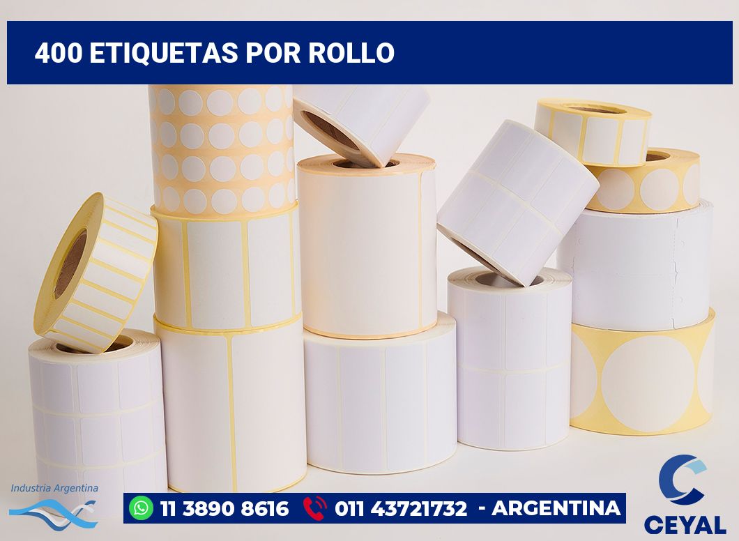 400 Etiquetas por rollo