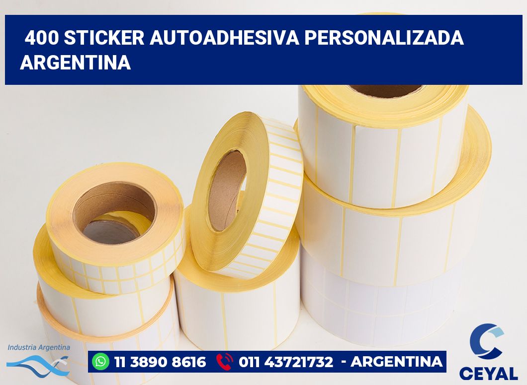 400 Sticker autoadhesiva personalizada argentina