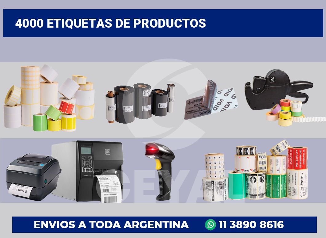 4000 Etiquetas de productos