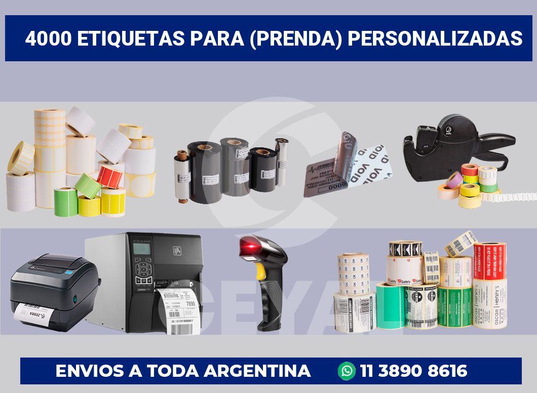4000 Etiquetas para (prenda) personalizadas