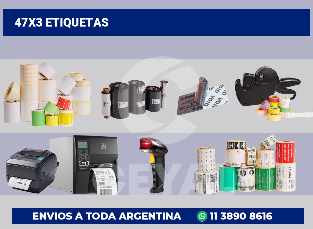 47×3 Etiquetas