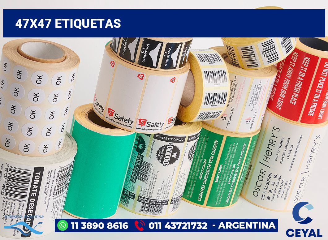 47x47 Etiquetas