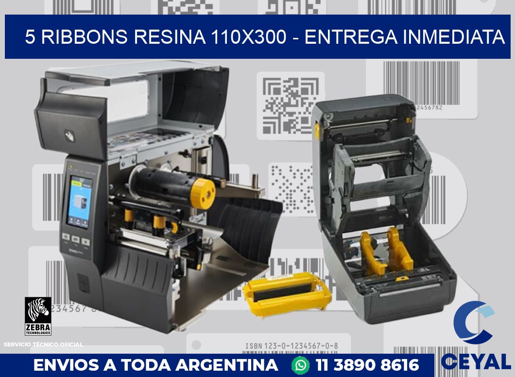 5 Ribbons resina 110x300 - Entrega inmediata