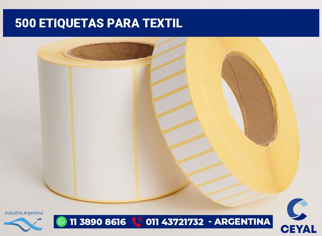 500 Etiquetas para textil