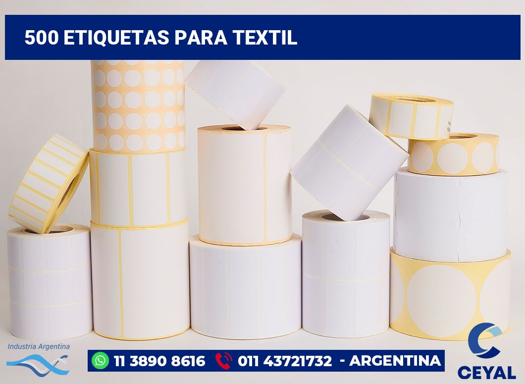 500 Etiquetas para textil