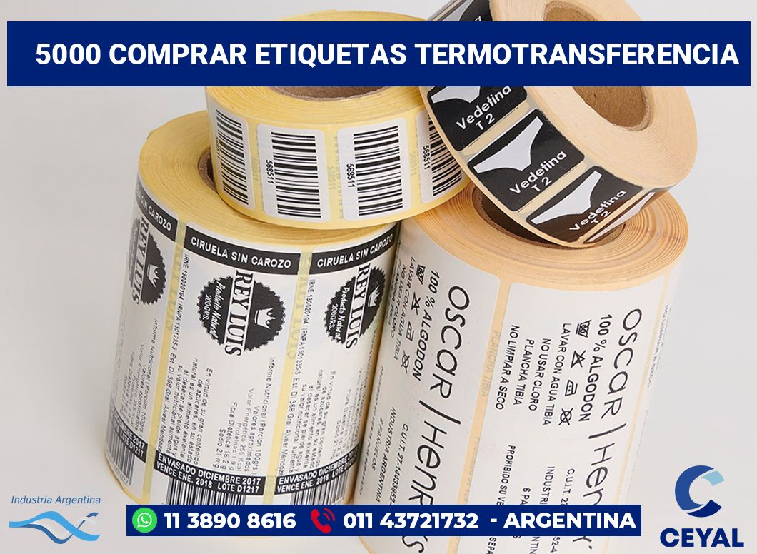 5000 Comprar etiquetas termotransferencia