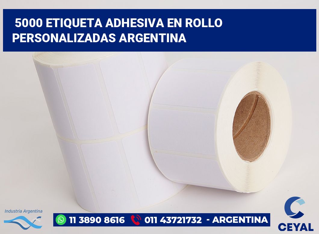 5000 Etiqueta adhesiva en rollo personalizadas argentina