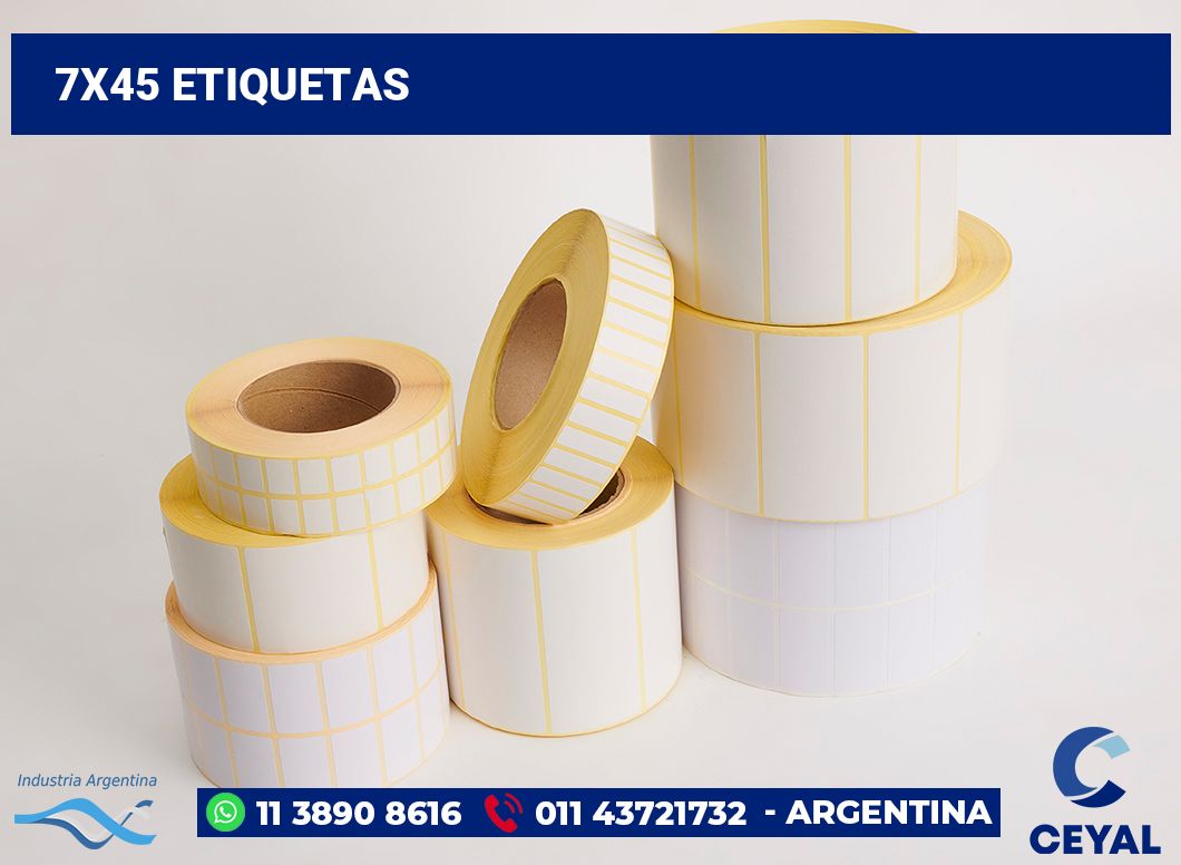7x45 Etiquetas