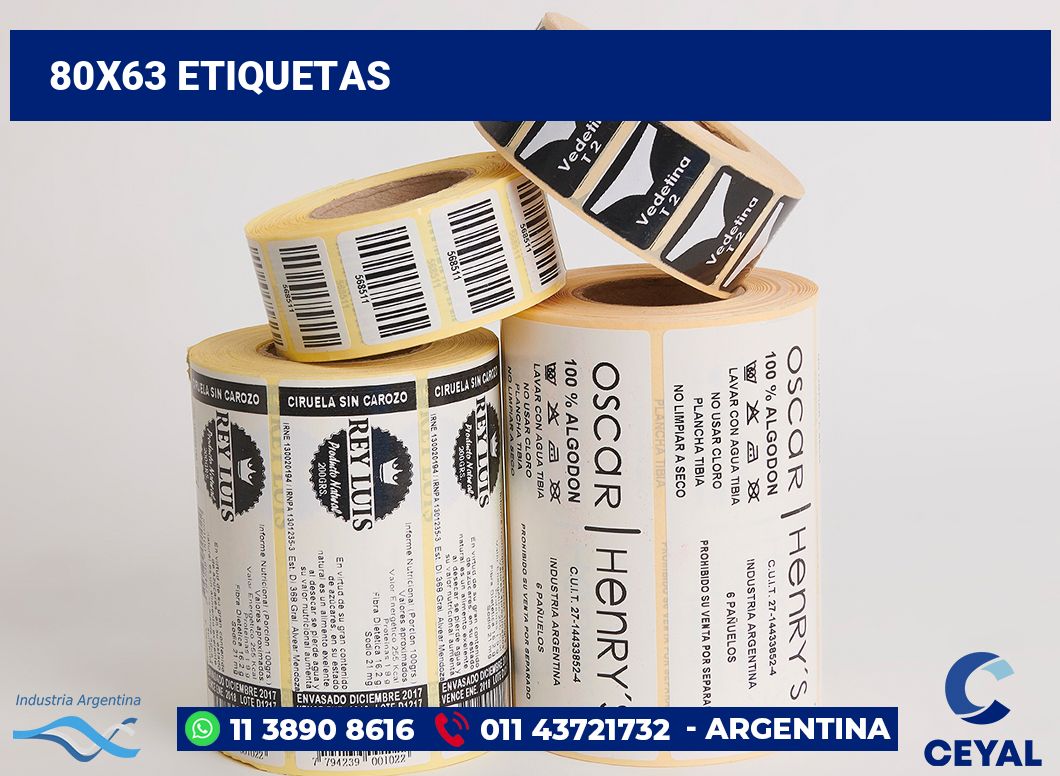 80x63 Etiquetas