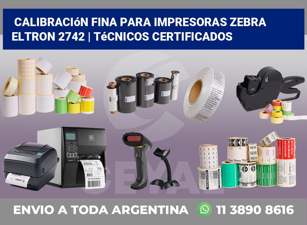Calibración fina para impresoras Zebra Eltron 2742 | Técnicos certificados
